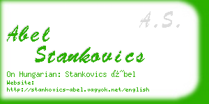 abel stankovics business card